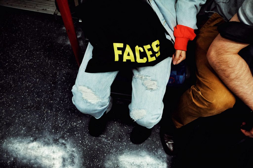 face written on fashion bag